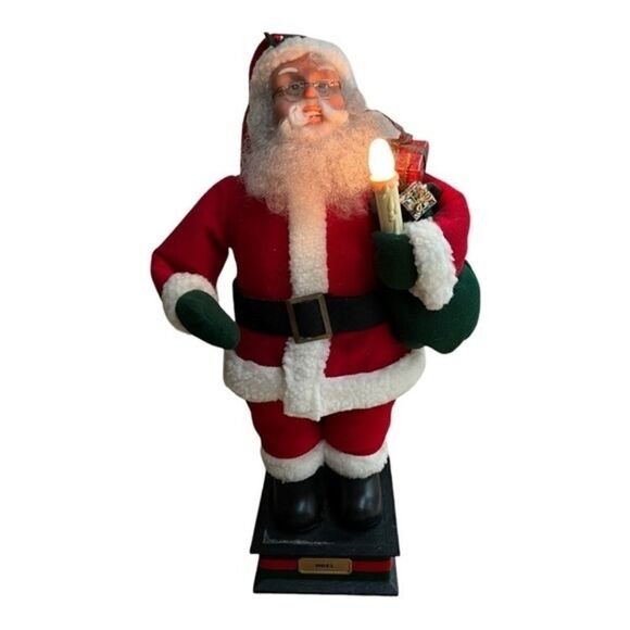 Santa Claus Moving/Light Up Candle 1993 Christmas Decorations 24” Tall - Picture 3 of 6